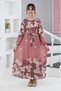 Girls' Floral Print Chiffon Dress – Long, Lined, Modest Dress