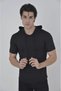 Dressify Women’S Fashion Men's Hooded Slim Fit T-Shirt - Black - 2