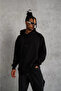 Black Hooded Sweatshirt - 3 Thread Hoodie - 5
