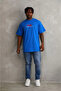 Unisex Printed Oversized t-shirt - blue - 2