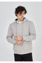 Gray Unisex Hooded Full Zip Sweatshirt