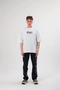 Unisex Crew Neck Printed Oversize T-Shirt - Black