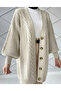 K-Odea Women's Hair Weave Pattern Knitwear Cardigan Long