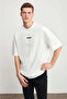   Unisex Printed Oversize T-Shirt - White - 4