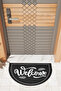 Modern Digital Doormat Black Welcome Doormat - Front Door Mat - 2