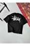 Men's Printed Oversize T-shirt - Black - 2