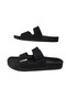 Men's Black Double Buckle Ultra Light Daily Stylish Slippers - 2