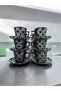 Colorful Cut Crystal Glass Set of 6 Tea-Double Coffee Cups / Large Size - 2