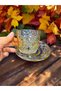 Colorful Cut Crystal Glass Set of 6 Tea-Double Coffee Cups / Large Size - 2