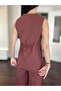 Tile Double Pocket 100% Cotton Vest Trousers Set - 8602 - 2