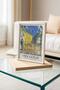 Framed Van Gogh "Night Terrace" Premium Painting: the Charm of Yellow Lights, Nights in Arles - 3