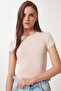 Sandy Knitted T-Shirt Fitted Light Tulip Rjf0002 - 2