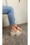 صندل نسائي من Dante Beige بحزام واحد ونعل سميك لتقويم العظام K-3010 - 2