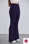 Women's Navy Blue Crepe Spanish Leg High Waist Lycra Trousers Leggings