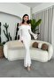 White Madonna Collar Lace Long Dress - 2