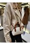 Women's Mini Crocodile Pattern Cross Strap Hand and Shoulder Bag