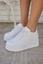 Vardy Women's White Sequin Lace-Up Wedding and Daily Use Suitable - 8