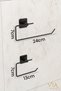 Black Adhesive Set of 2 Paper Towel Holder Toilet Paper Holder Roll Towel Holder Wc Paper Holder - 4