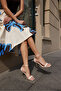 Clauss Women's Beige Patent Leather Single Strap Heel Sandals - 2