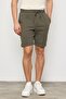 Men's New Season Diagonal Jacquard Knitted Fabric Khaki Green Shorts Ls-93056 - 3
