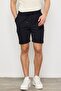 Men's New Season Diagonal Jacquard Knitted Fabric Navy Blue Shorts Ls-93056 - 6