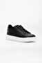 Genuine Leather Men's Casual Shoes Black Lace-Up Thick Sole - 4