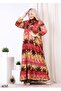جلابية قطن مبوش مشجر انسيابية ومريحة بالوان زاهية - 3