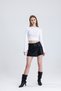 Women's Crop White Finger Detailed Blouse - 5