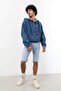 Men's Jean Sweatshirt Dark Blue - 2