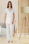 Effortt Biyeli Ecru Summer Maternity Pajama Set and Dressing Gown 5094 - 2