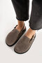 Leon Women's Genuine Leather Single Buckle Ankle Strap Mink Sandals - 5