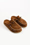 Rustica Women's Genuine Leather Laceless Coconat (Tan) Summer Slippers - 8
