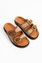 Klein Women's Straw Knitted Double Buckle Coconat (Tan) House Slippers - 8