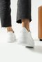 Bilma Women's Genuine Leather Lace-Up Comfortable Casual White Sneaker - 6