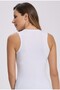 Lycra Round Neck Women's T-Shirt 3 Pieces White Short Sleeve Crew Neck - 2