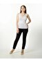 A+ Quality Combed Cotton Tulle Detail Pool Collar Tank Top & Body - Daily Casual under Jacket - 3