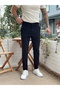Basic single button jogger pants black - 5