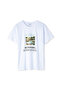 Visual and Slogan Printed T-Shirt - 3