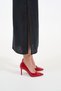 Gala Red Patent Leather Genuine Leather Women's Heeled Shoes - 3