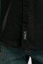 Darell Men's 100% Cotton Long Sleeve Woven Shirt Black - 5
