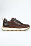 Gaston Genuine Leather Handmade Men's Brown Sneaker Shoes - 5