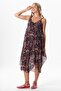 Strappy Voile Aphrodite Midi Length Summer Dress Shawl Navy Blue 6215 - 4