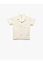 Short Sleeve Pocket Detailed Viscose Blended Cotton Shirt