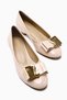 Sian Beige Patent Leather Buckle Detailed Short Heeled Women's Shoes - 3