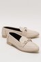 Women's Ballerina Buckle Detailed Stylish Comfortable Daily Shoes Beige - 2