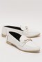 Women's Ballerina Shoes with Buckle Detail, Stylish and Comfortable Daily Shoes White - 2