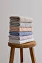Ivory Grey Bordered Microfiber %100 Cotton 2-Piece Hand and Face Towel Set 50 x 90 cm - 50 x 90 cm 1108a - 6