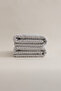 Ivory Grey Bordered Micro Fiber 100% Cotton 2-Piece Bath Towel Set 50 X 90 - 70 X 140 1102A - 3