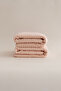 Ivory Salmon Bordered Micro Fiber 100% Cotton 2-Piece Bath Towel Set 50 X 90 - 70 X 140 1103A - 3