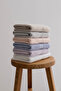 Ivory Beige Ribbed Micro Fiber 100% Cotton 2 Piece Bath Towel Set 50 X 90 - 70 X 140 1128A - 6
